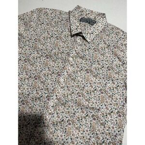 TwentyMetricTons SS Button Up Dress Shirts, XL Flower Pattern #734